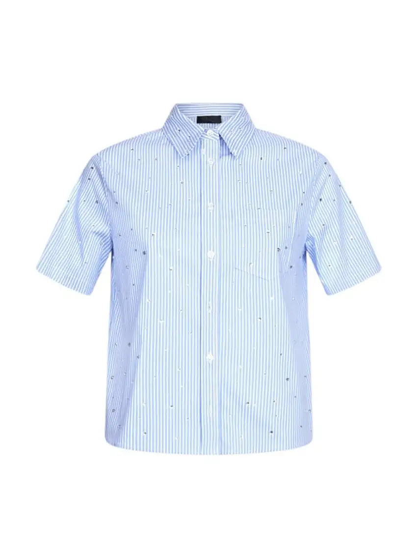 LIU JO BLACK Women's Shirt CA5018T2946 C3606 Blue