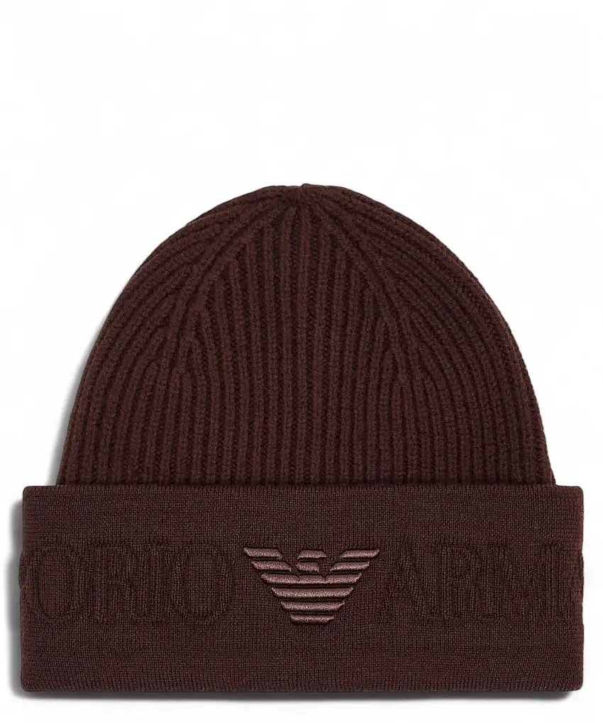 Vittoriocitro Berretto in lana con risvolto e maxi logo Emporio Armani | Vittorio Citro - Dal 1920