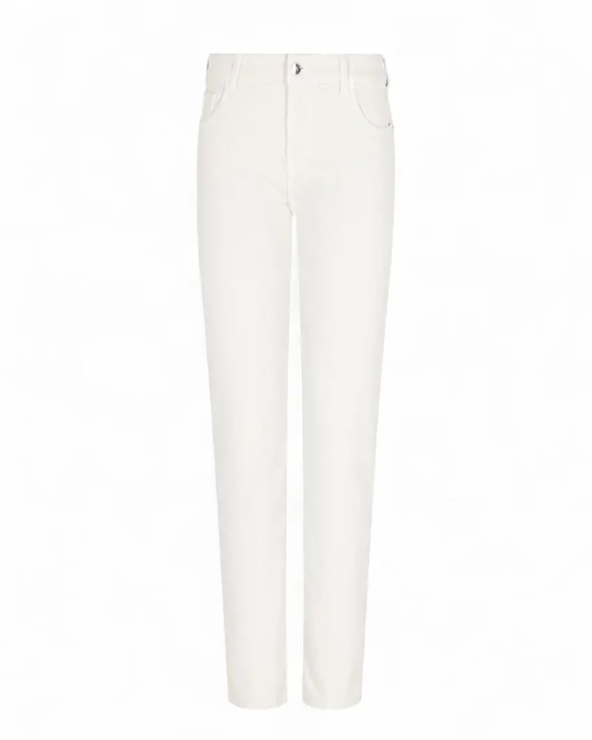 Pantaloni slim in velluto tinto capo | Modello J36