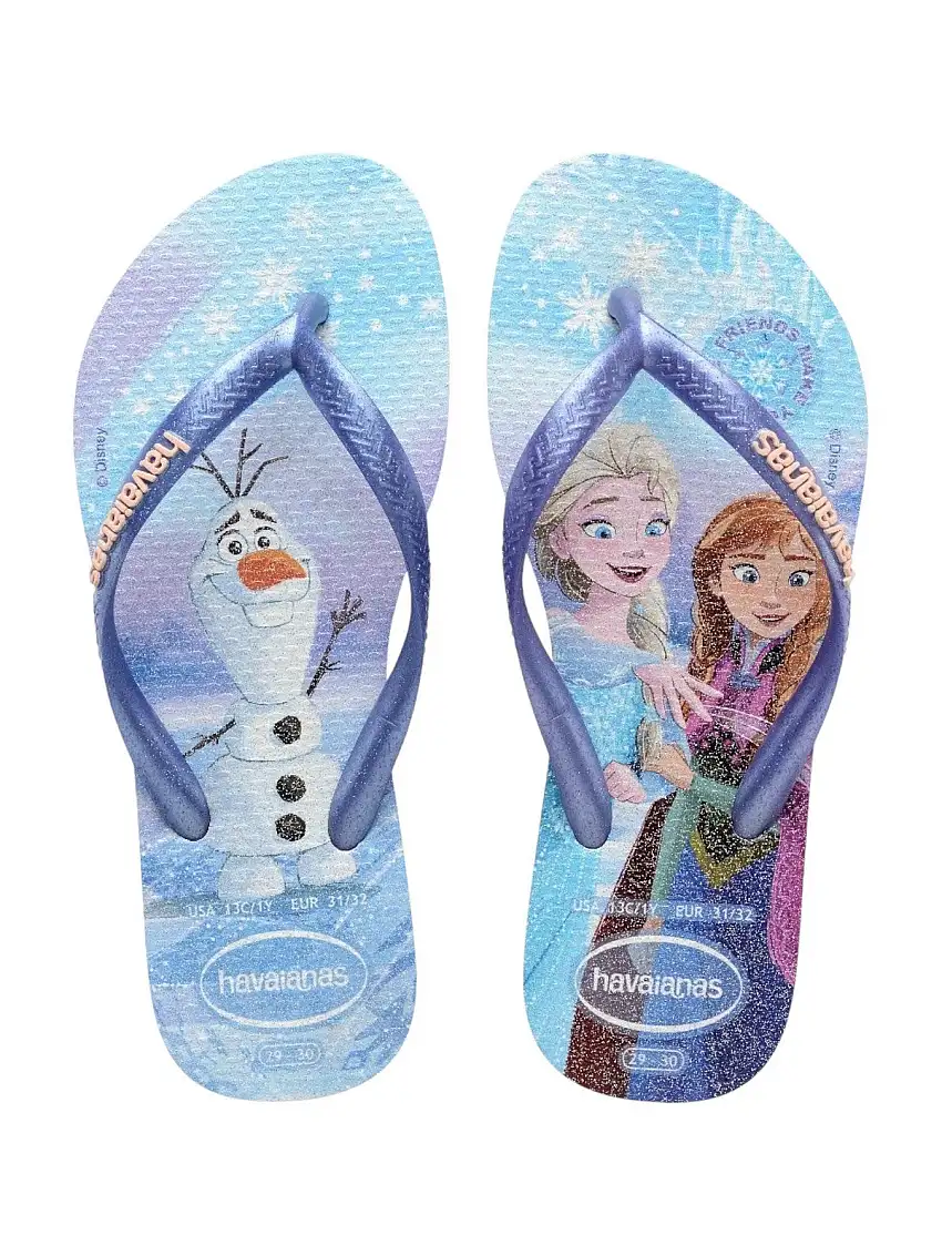 HAVAIANAS Flip Flops for Girls and Boys Hav. Kids slim princess 4123328.0397 Purple