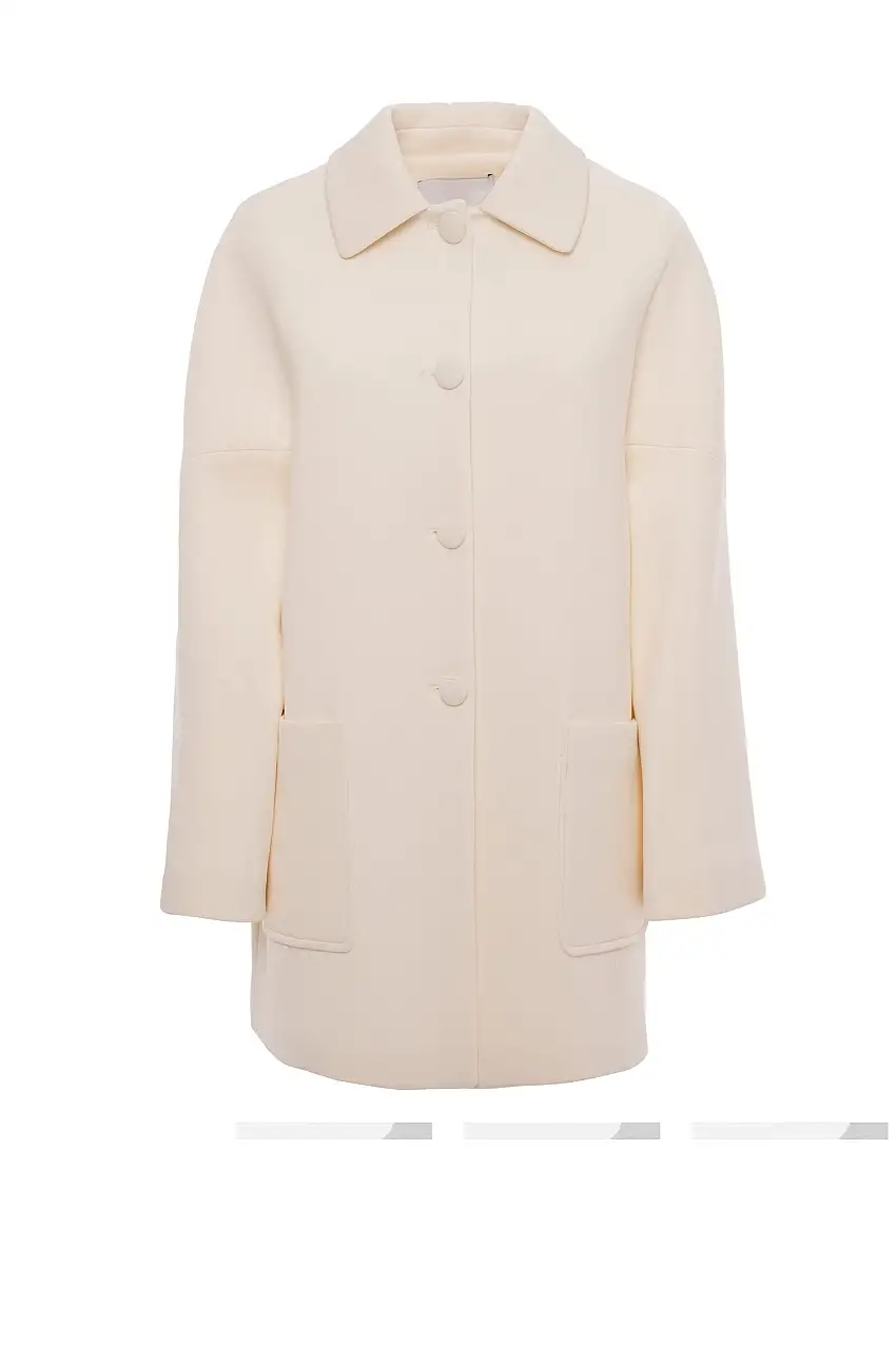 Cappotto Corto con Collo a Camicia