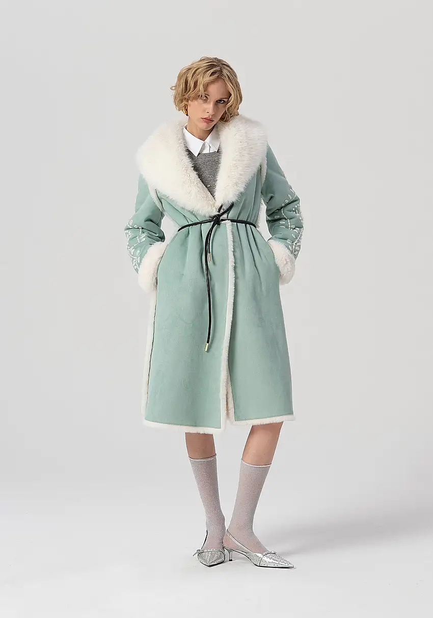 Cappotto over con rever sciallato