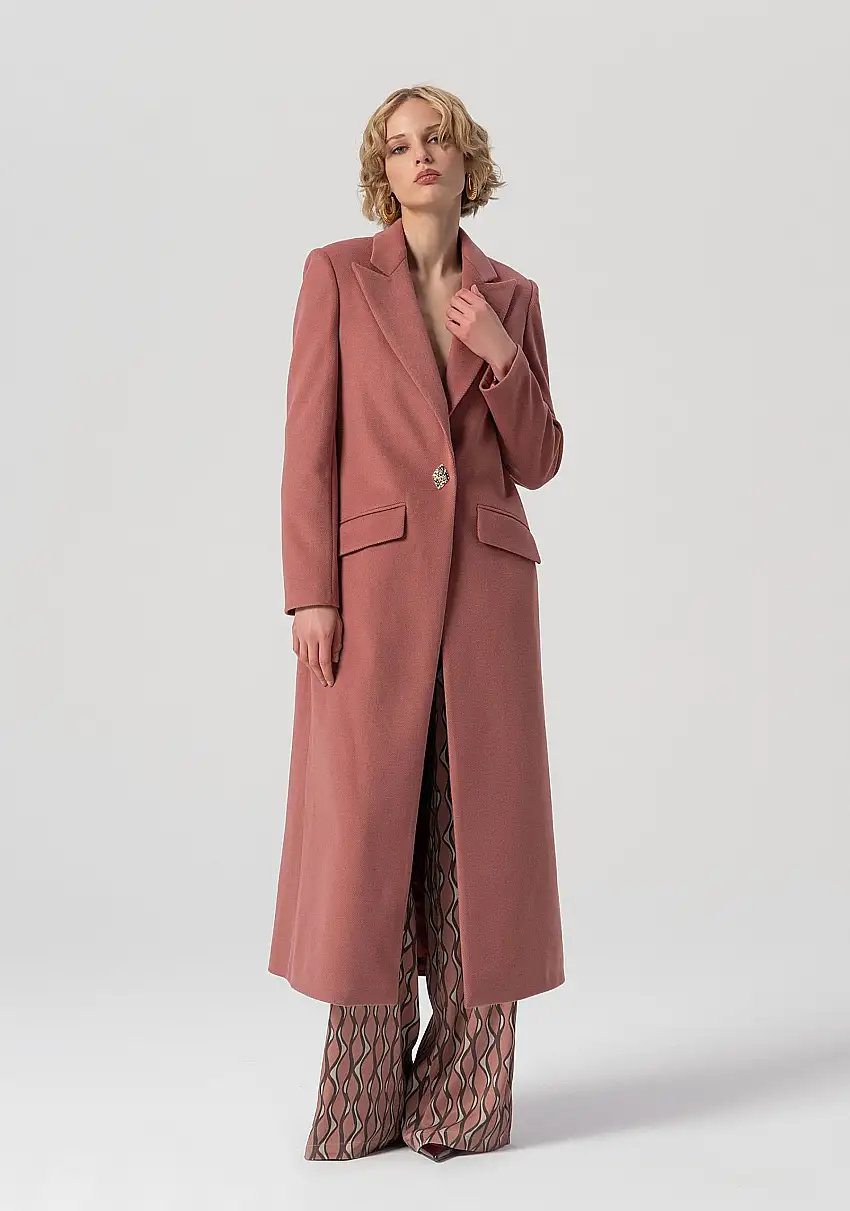 Cappotto slim lungo monopetto