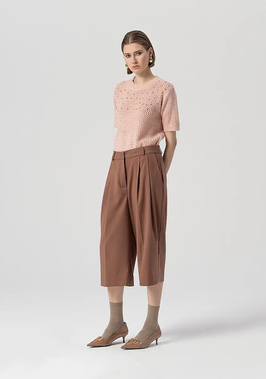 Bermuda regular con doppia pences