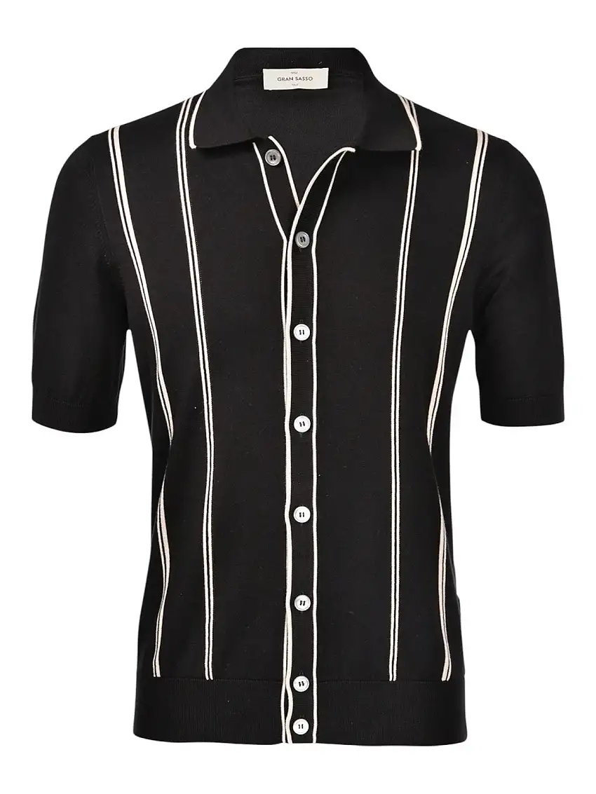 GRAN SASSO Men's Shirt 59135/18041 099 Black