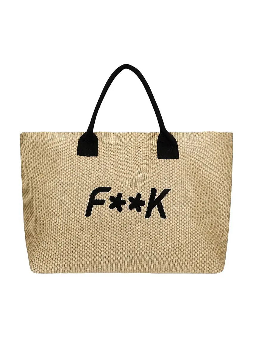 F**K Women's Beach Bag FK24-A058BG Beige