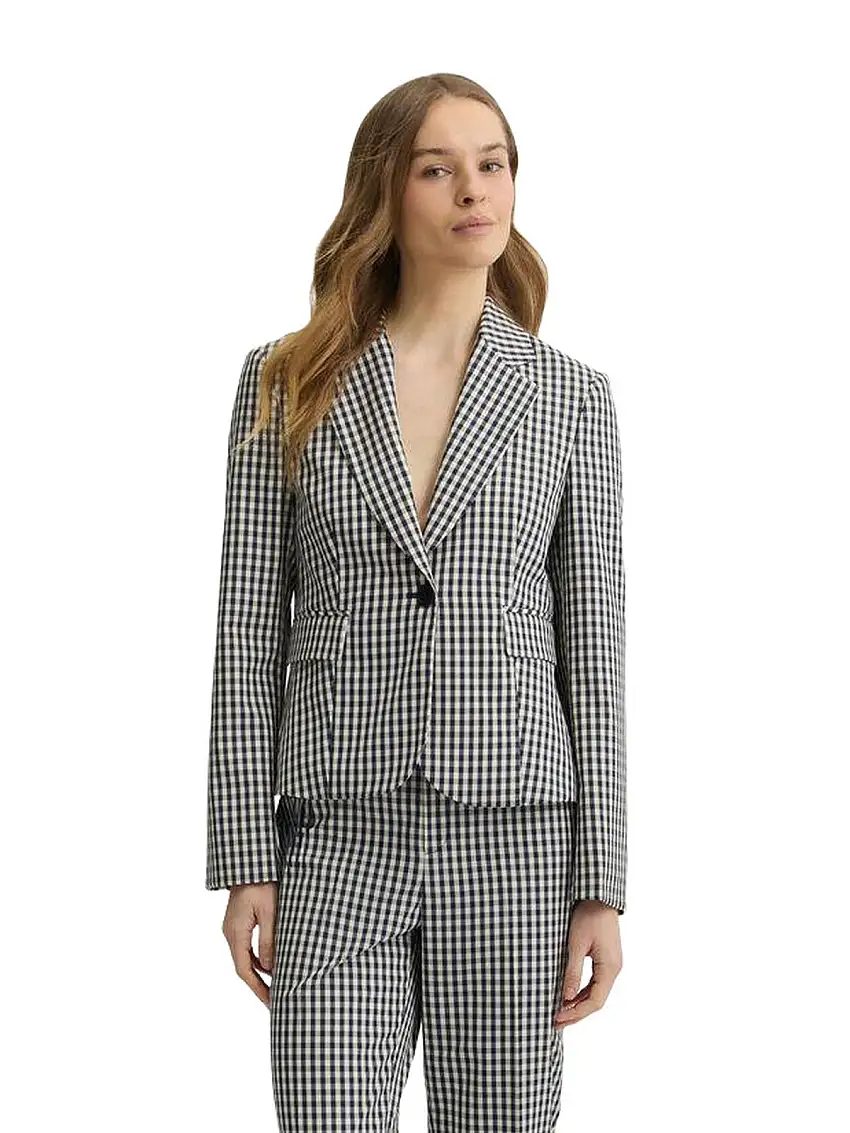 Liu Jo Women's Jackets - Check Blazer - Blue