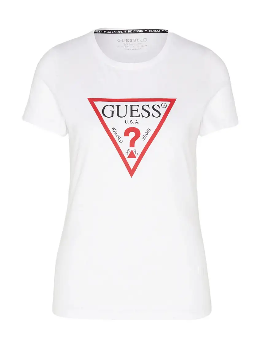 GUESS Women's T-Shirt and Polo W1YI1B I3Z14 G011 White