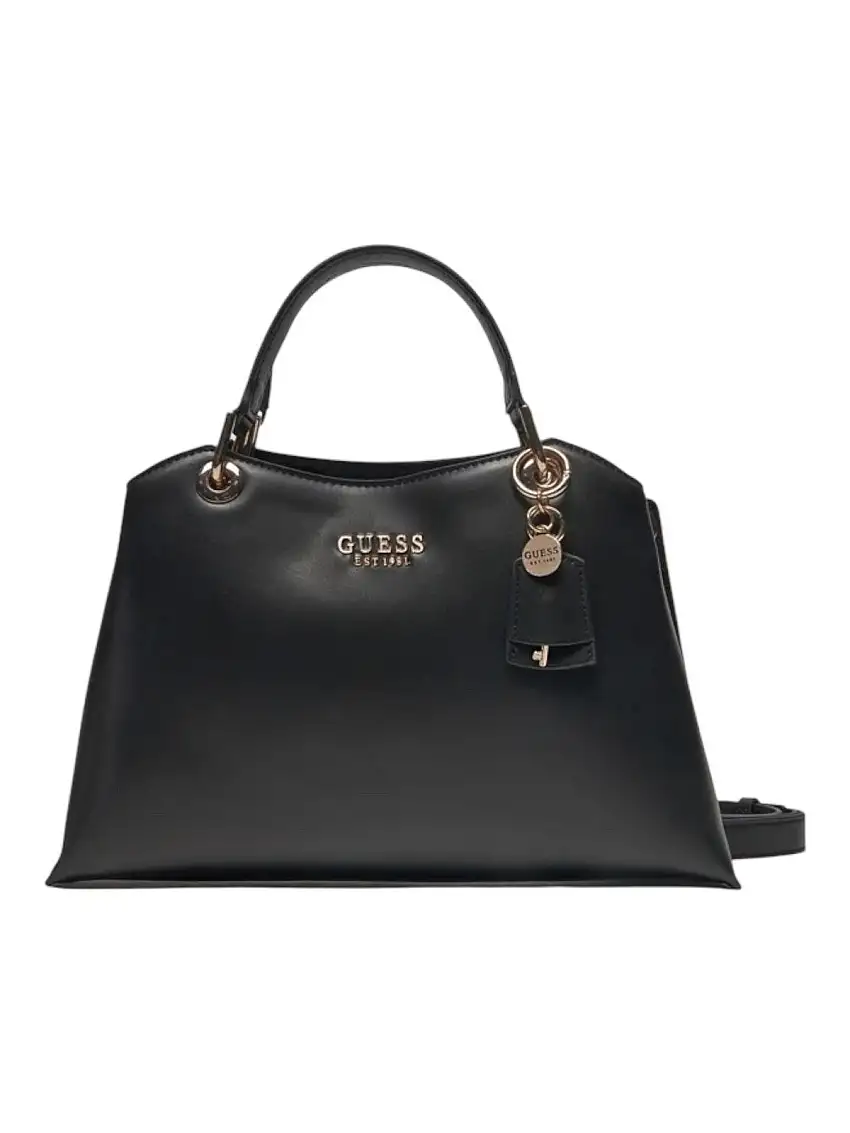 GUESS Women's Bag ECO EVAINE GIRLFRIEND SATCHEL HWEVG9 53506 BLA Black