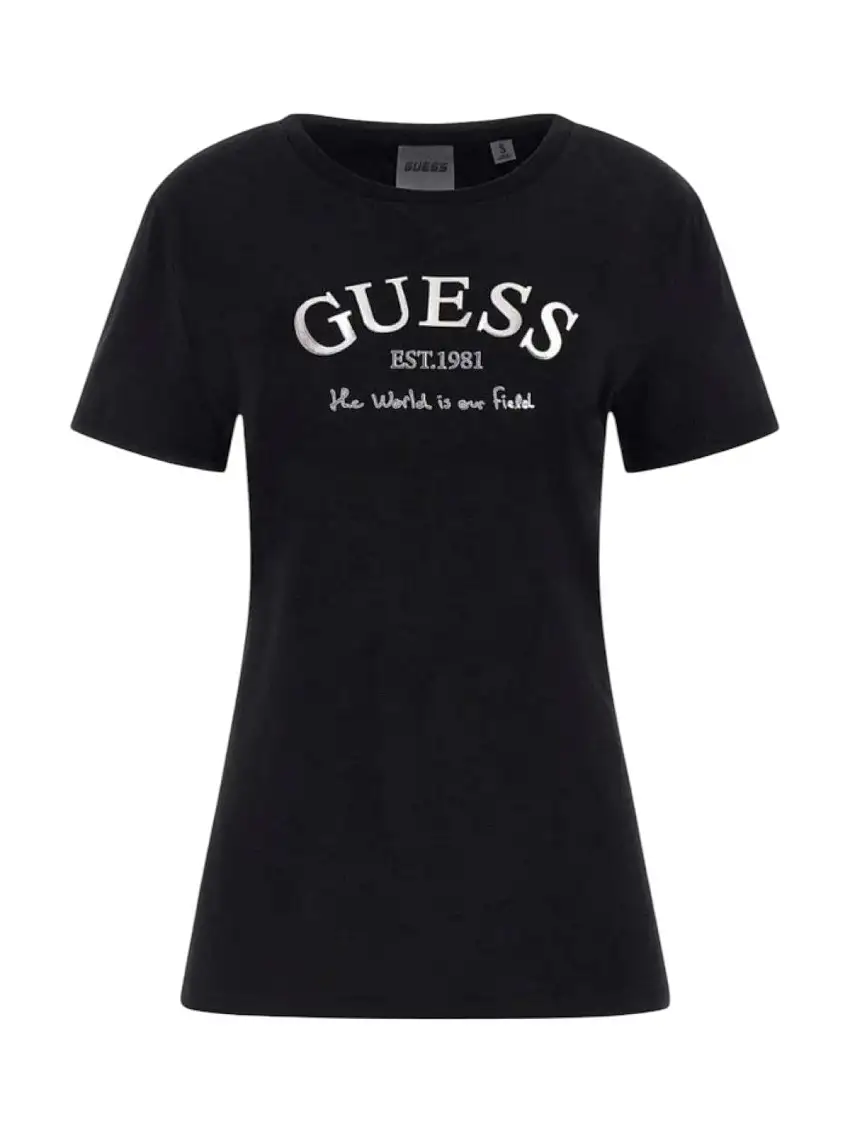 GUESS SPORT Women's T-shirt MARGOT SS T-SHIRT V5RI16 J1314 JBLK Black