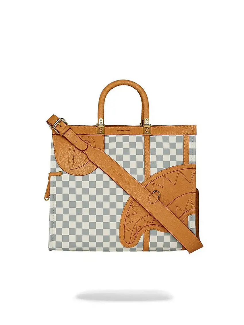 SPRAYGROUND Women's Bag HENNY RACEWAY CREAM PYRAMID DUFFLE 910D6557NSZ White