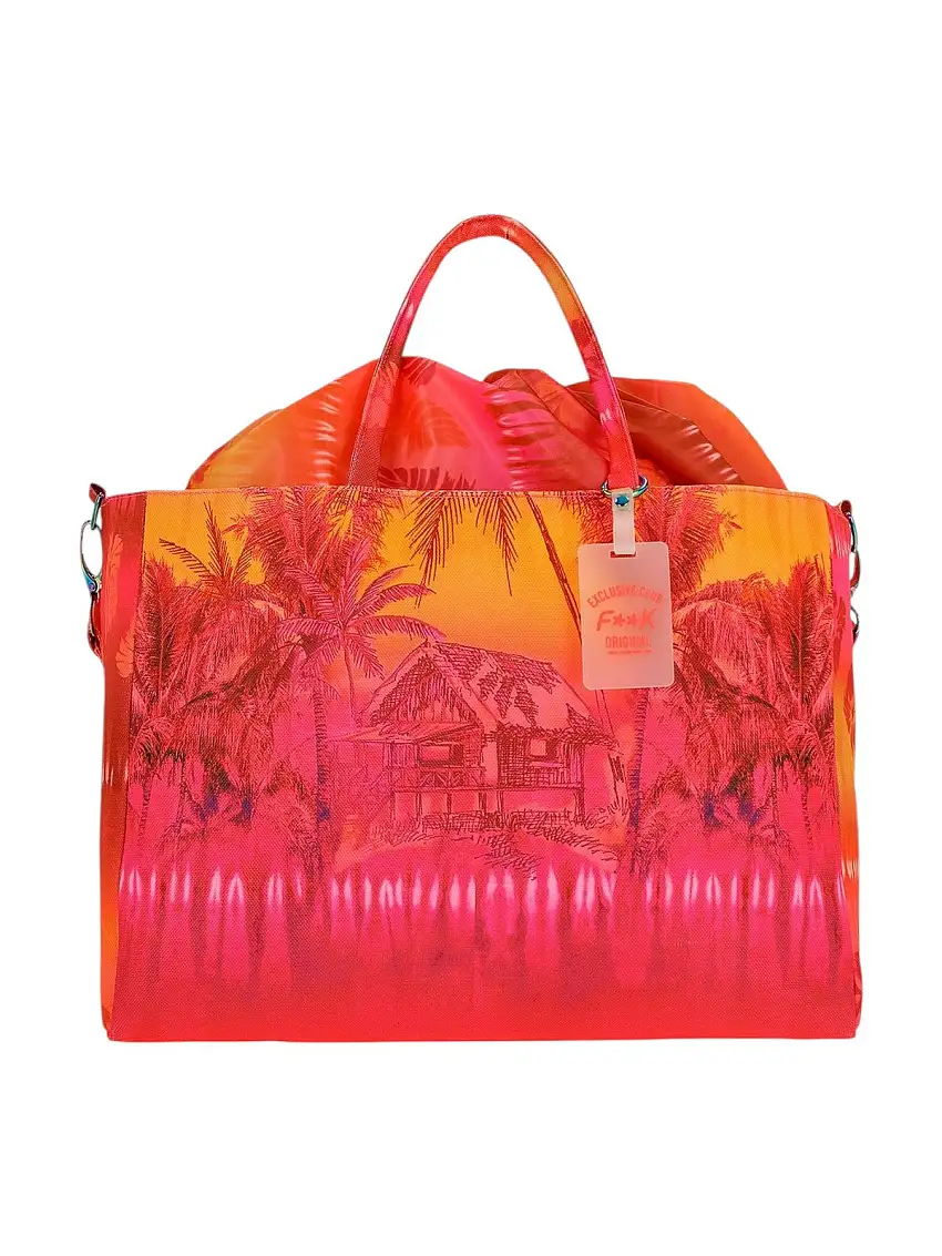 F**K Women's Beach Bag FA25-A030X21 Pattern