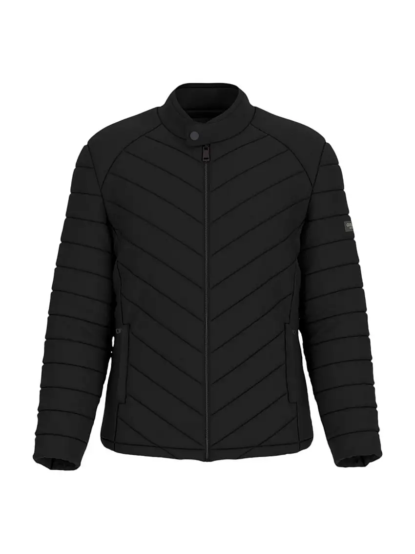 GUESS Men's Down Jacket Stretch Nylon Padded M4YL05 WG9O2 JBLK Black