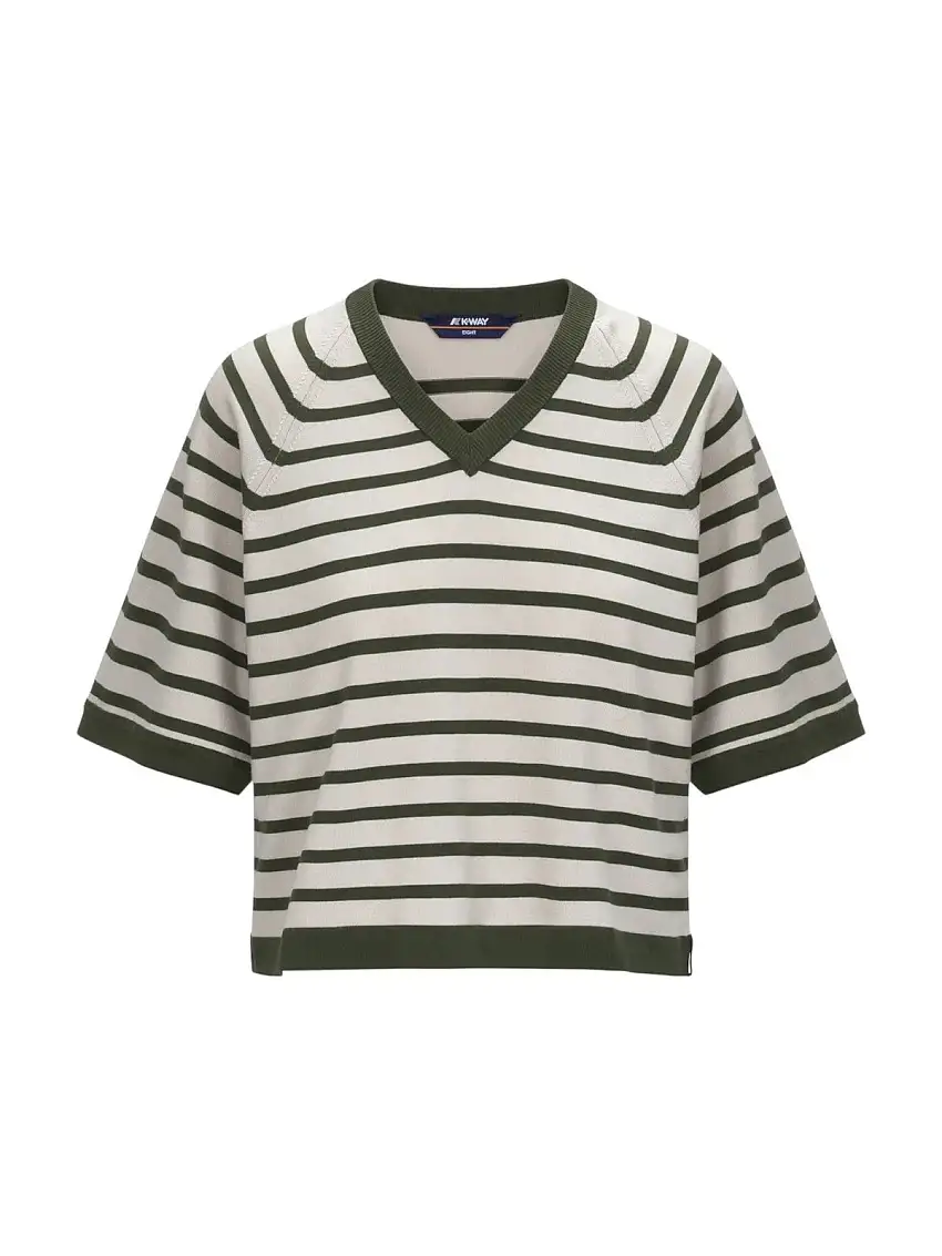 K-WAY Women's Shirt MAROL STRIPES K2135MW B0E Beige