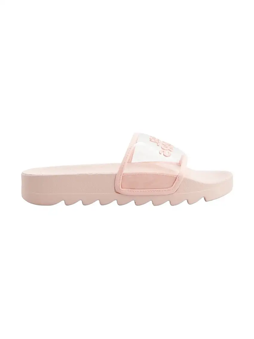 COLORS OF CALIFORNIA Women's plexi slide slipper HC.JINFY407 FPIN Pink
