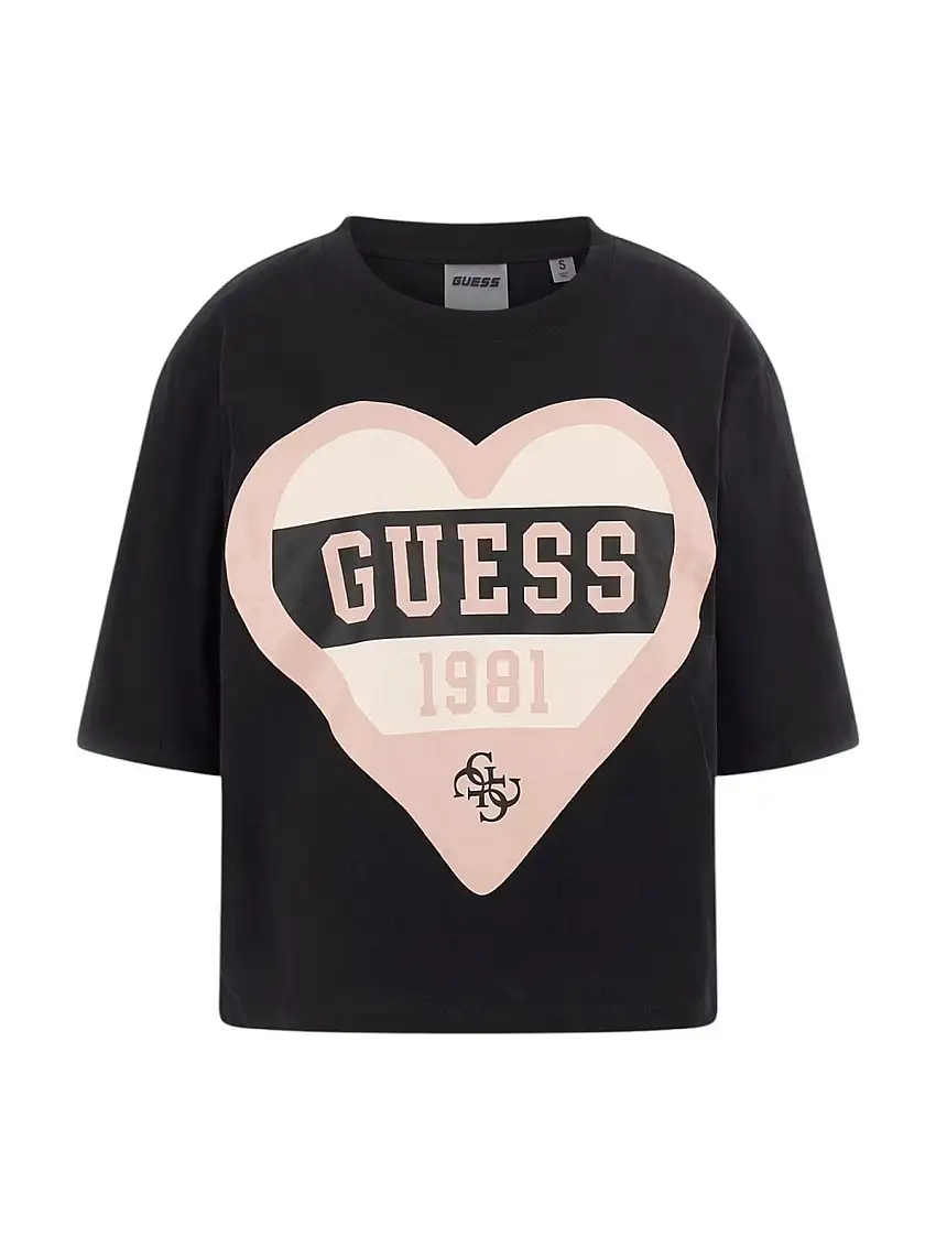 GUESS SPORT Women's T-shirt MONICA BOXY T-SHIRT V5RI01 I3Z14 JBLK Black
