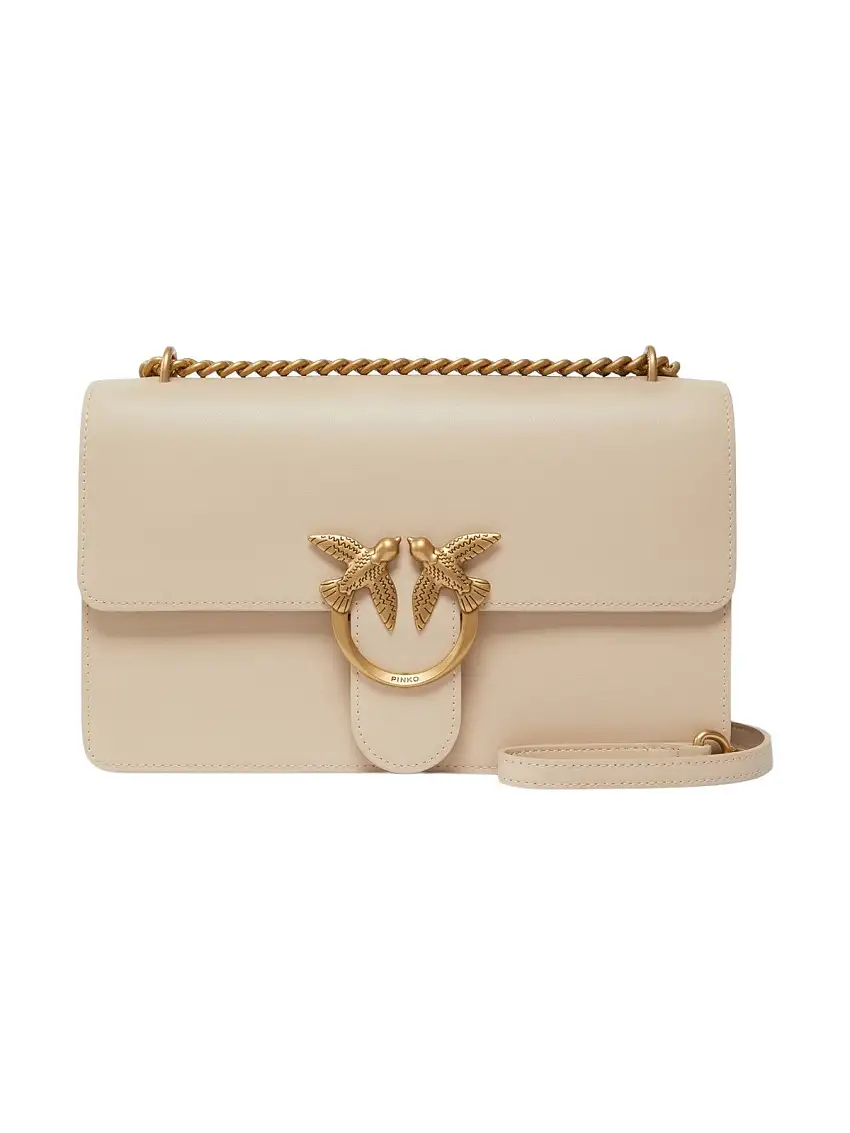 PINKO Women's Bag Love One Classic Dc Vitello Se 100941-A0F1 C50Q Beige