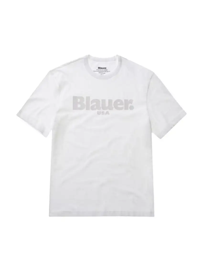 BLAUER Men's T-shirt BOURNE 25SBLUH02191 004547 100 White