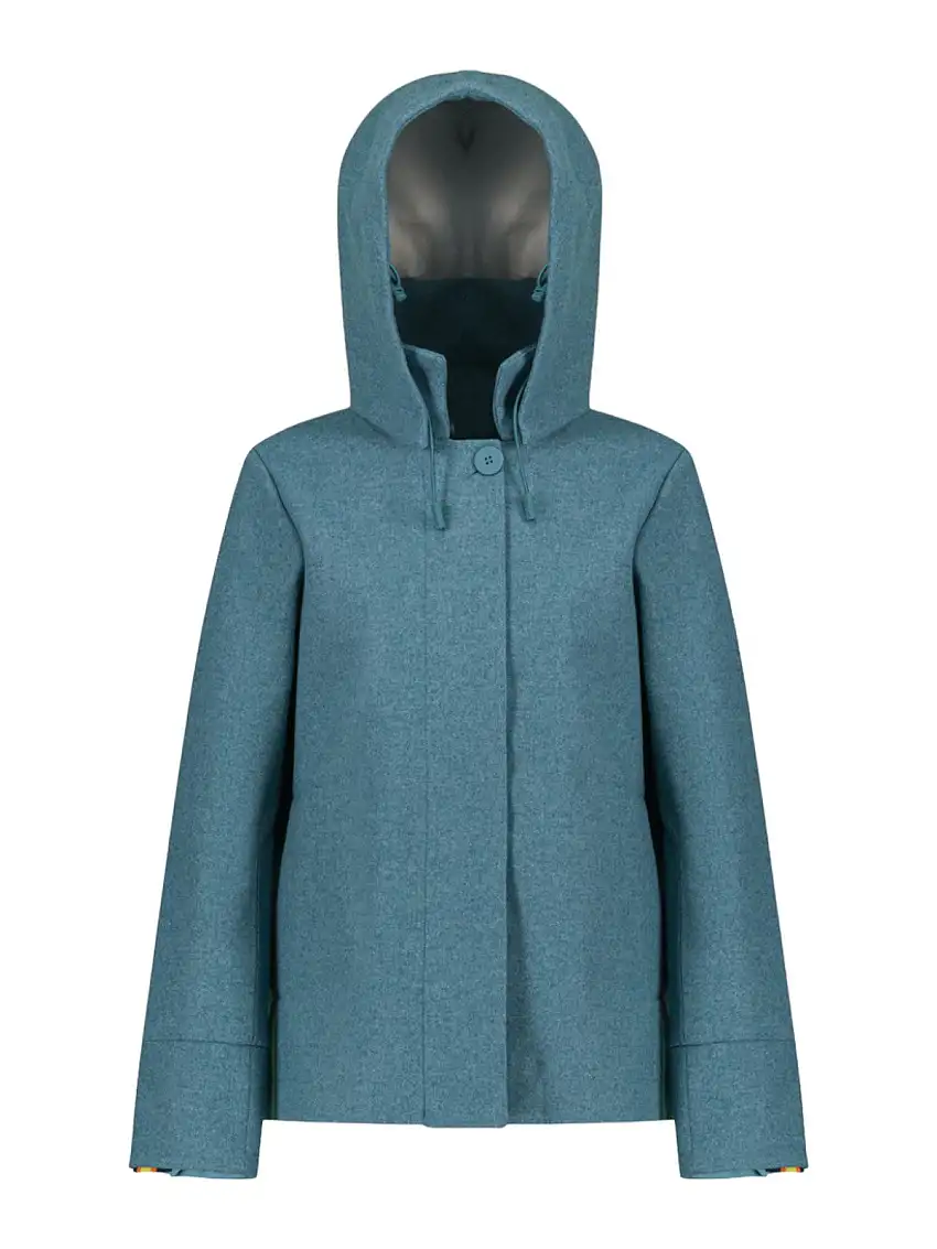 K-WAY Women's Coat Josy melange wool 2l K7121RW AK0 Green