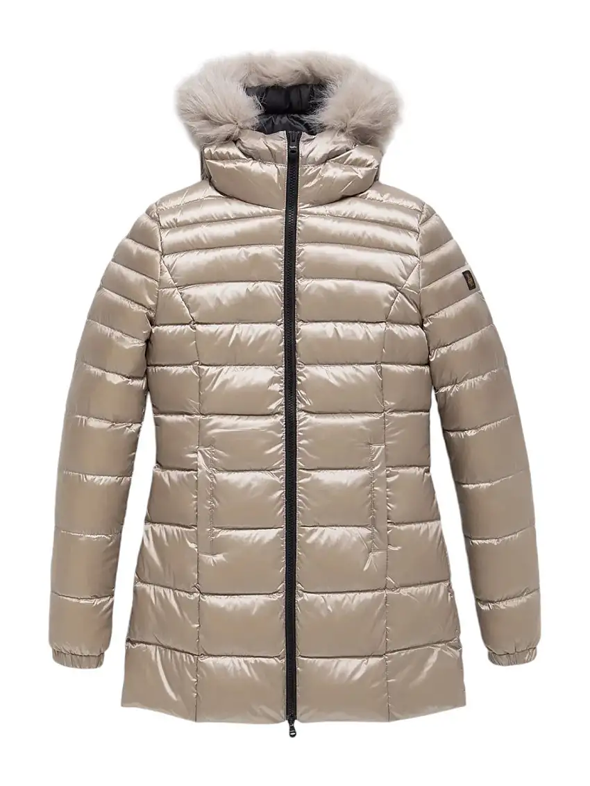 REFRIGIWEAR Women's Down Jacket Long mead fur jacket W98118 RA0035 A00160 Beige