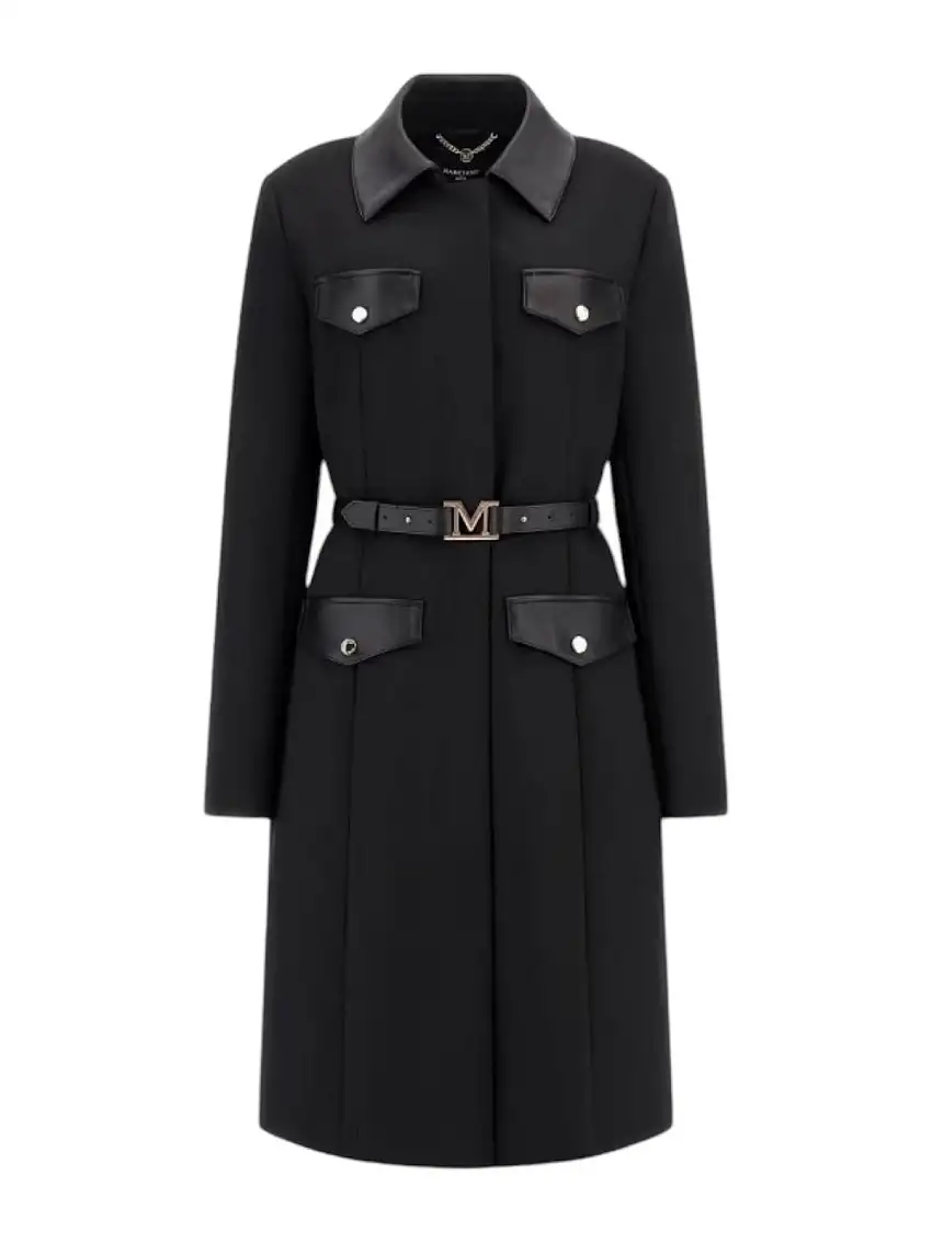 MARCIANO Women's Coat Diletta Belted Long 4YGL05 8827Z JBLK Black