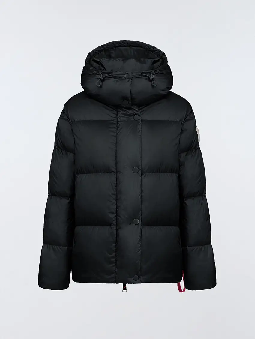 Piumino Kipnuk Lucido con Cappuccio Nero