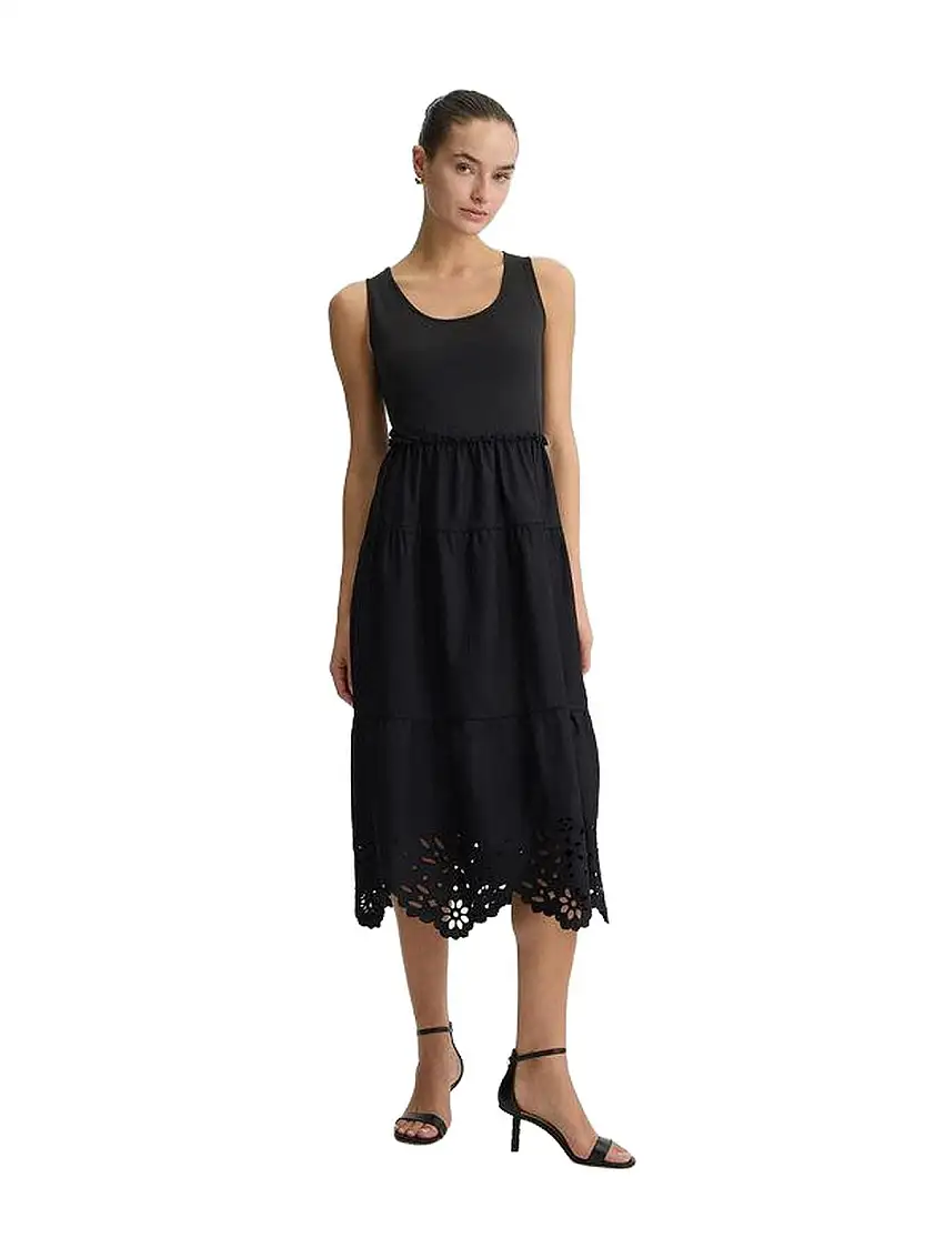 Liu Jo Women's Casual Dresses - Cotton Dress with Embroidery - Black