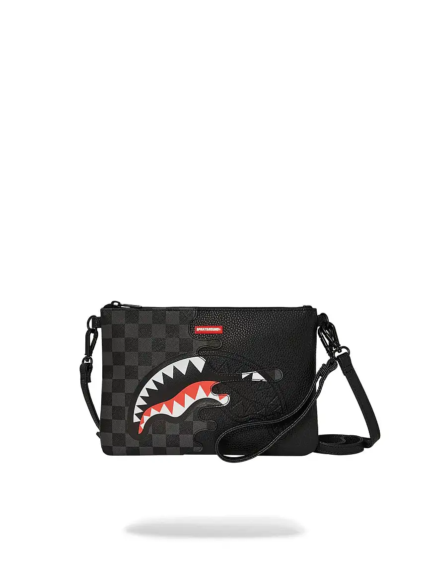 SPRAYGROUND Men's Clutch Bag UNFINISHED SHARK POUCHETTE 910B7479NSZ Grey
