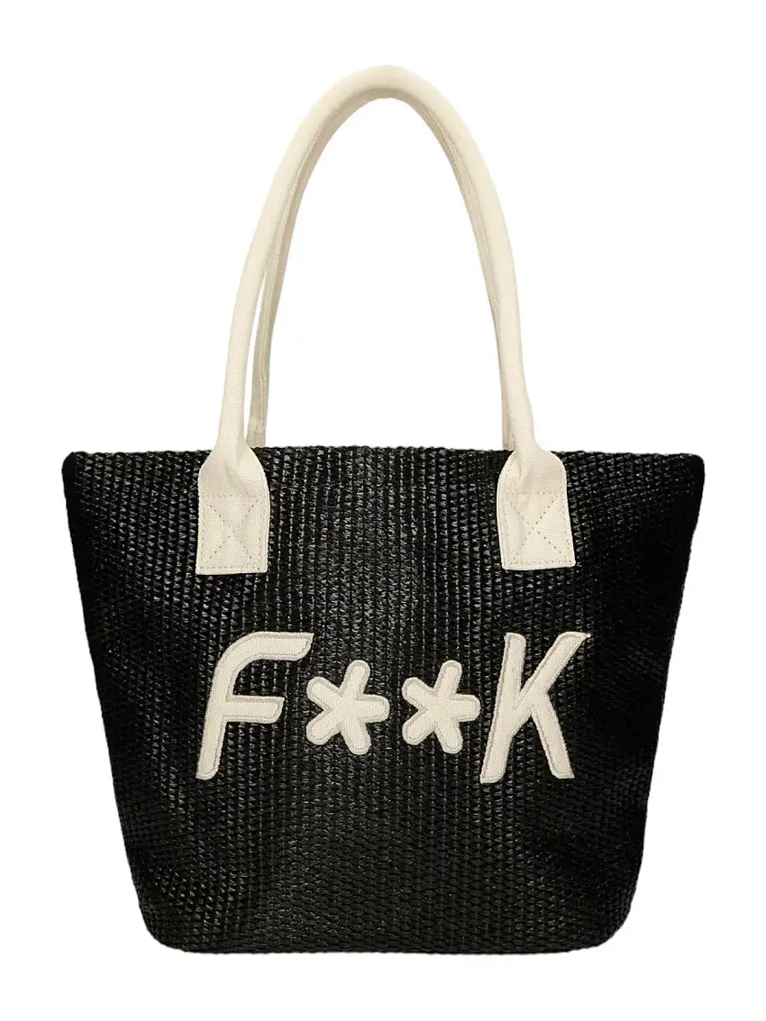F**K Women's Beach Bag FK24-A060BK Black