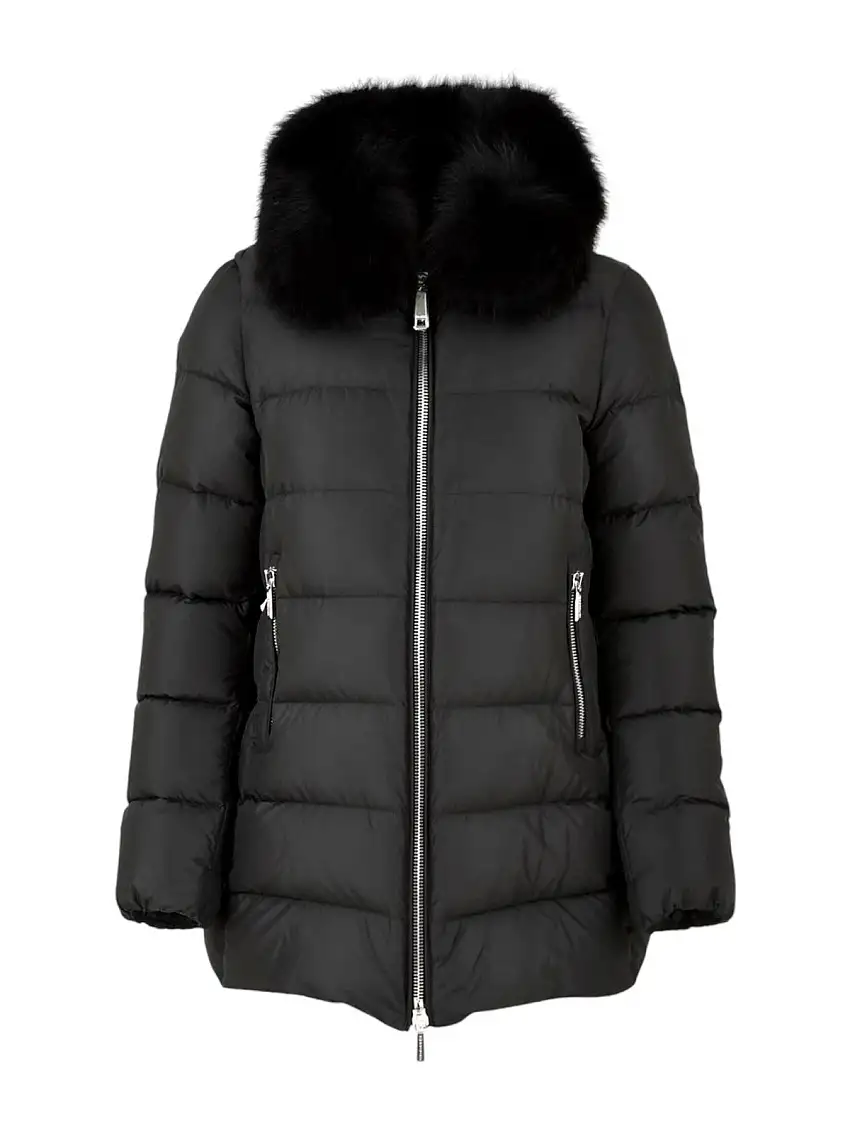 MOORER Women's Down Jacket DORADO-FUR-LS9 MODGI300004 U0001 Black
