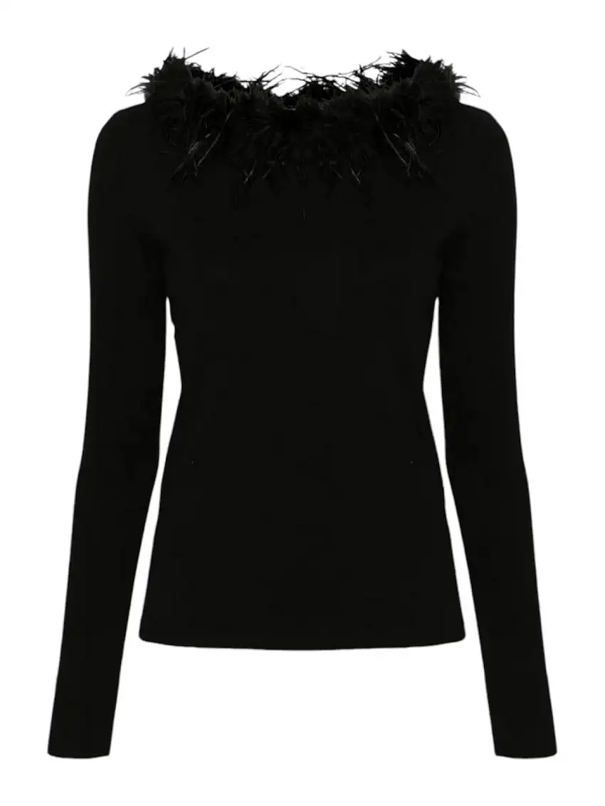 TWINSET Women's Jersey 242TP3900 00006 Black