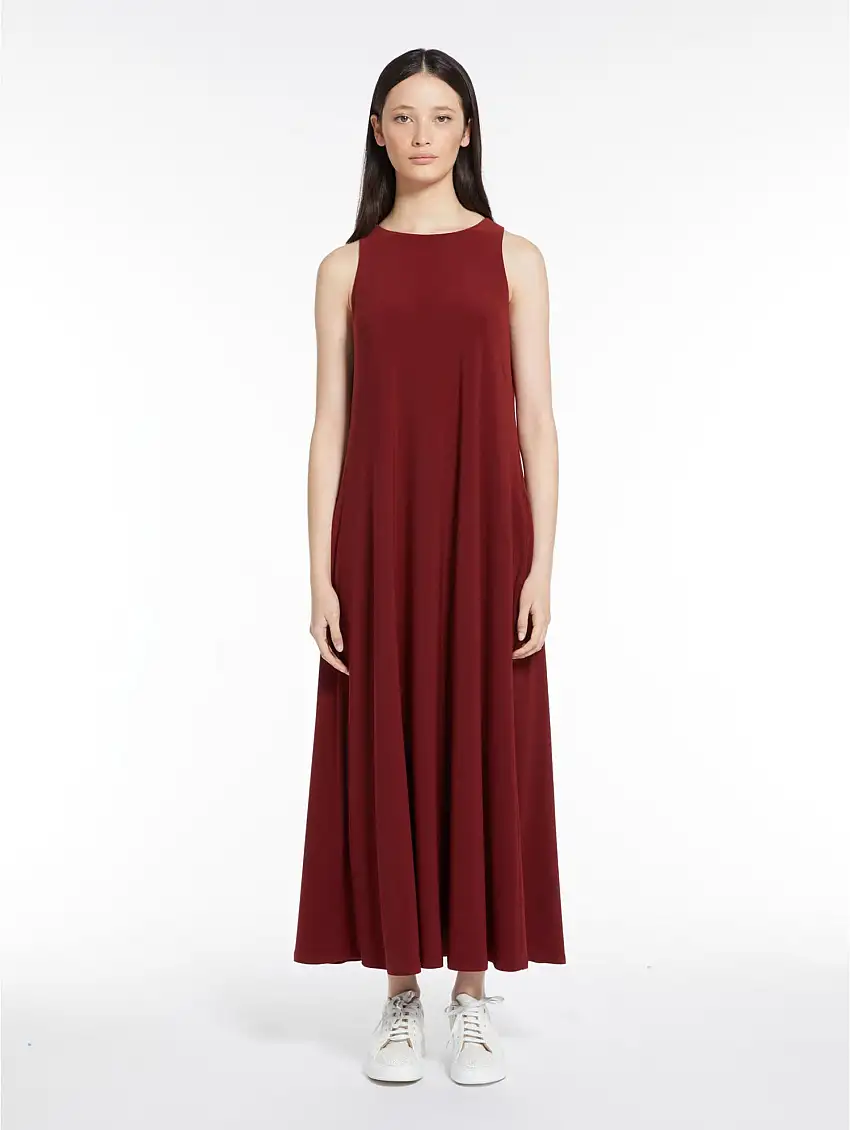 Abito Svasato in Jersey Mattone