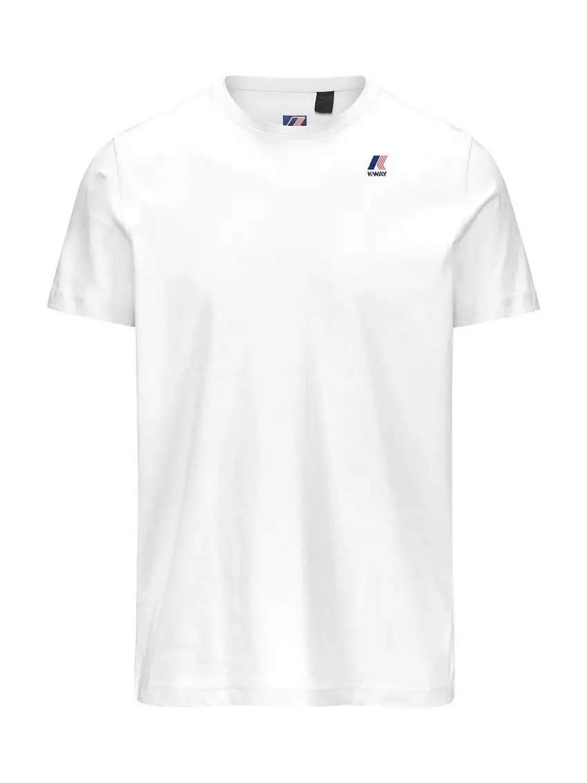 K-WAY Men's T-shirt Le vrai edouard K007JE0 001 White