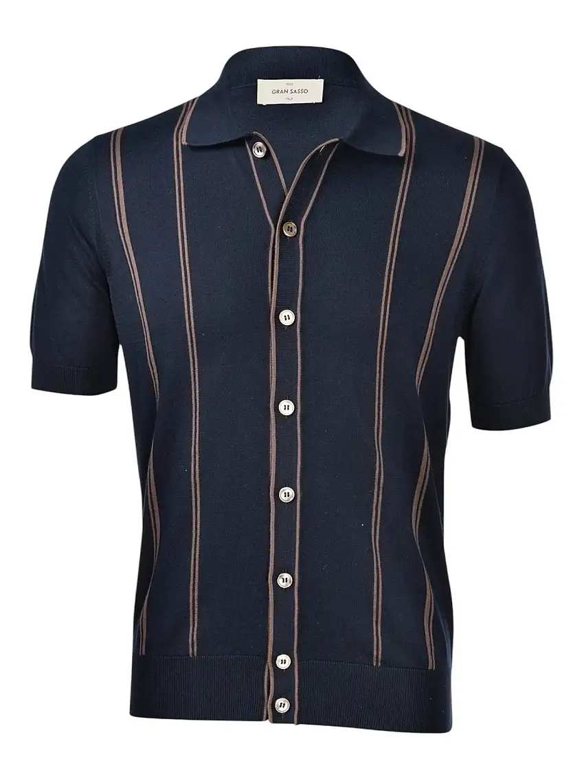 GRAN SASSO Men's Shirt 59135/18041 598 Blue