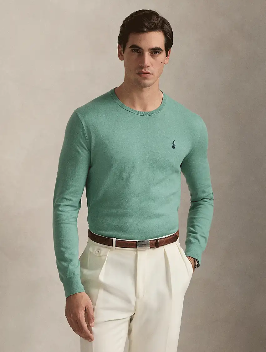 Maglione con Lavorazione Effetto Texture Menta