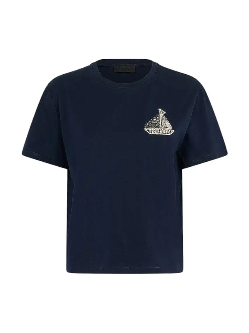 LIU JO BLACK Women's T-shirt CA5371J6308 M9319 Blue