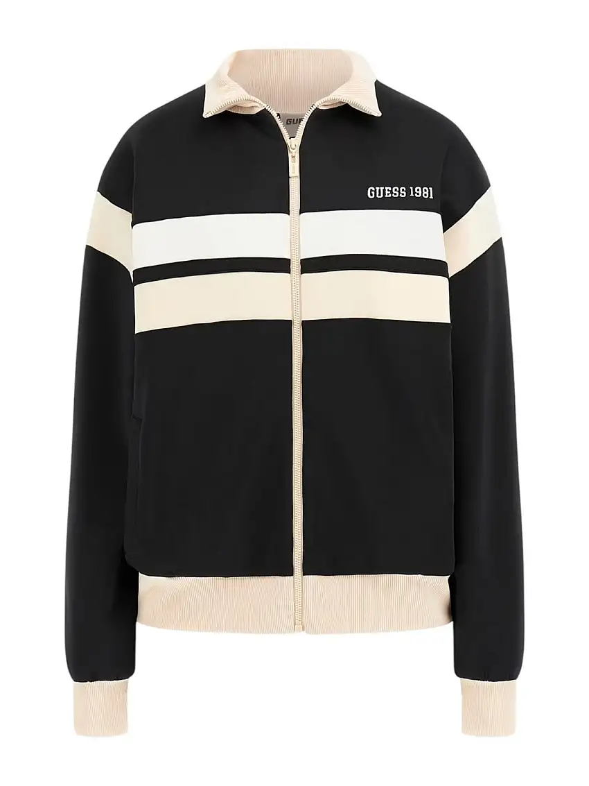 GUESS SPORT Women's Sweatshirt SUZANNE FULL ZIP SWE V5RQ00 KCO72 G1I9 Black