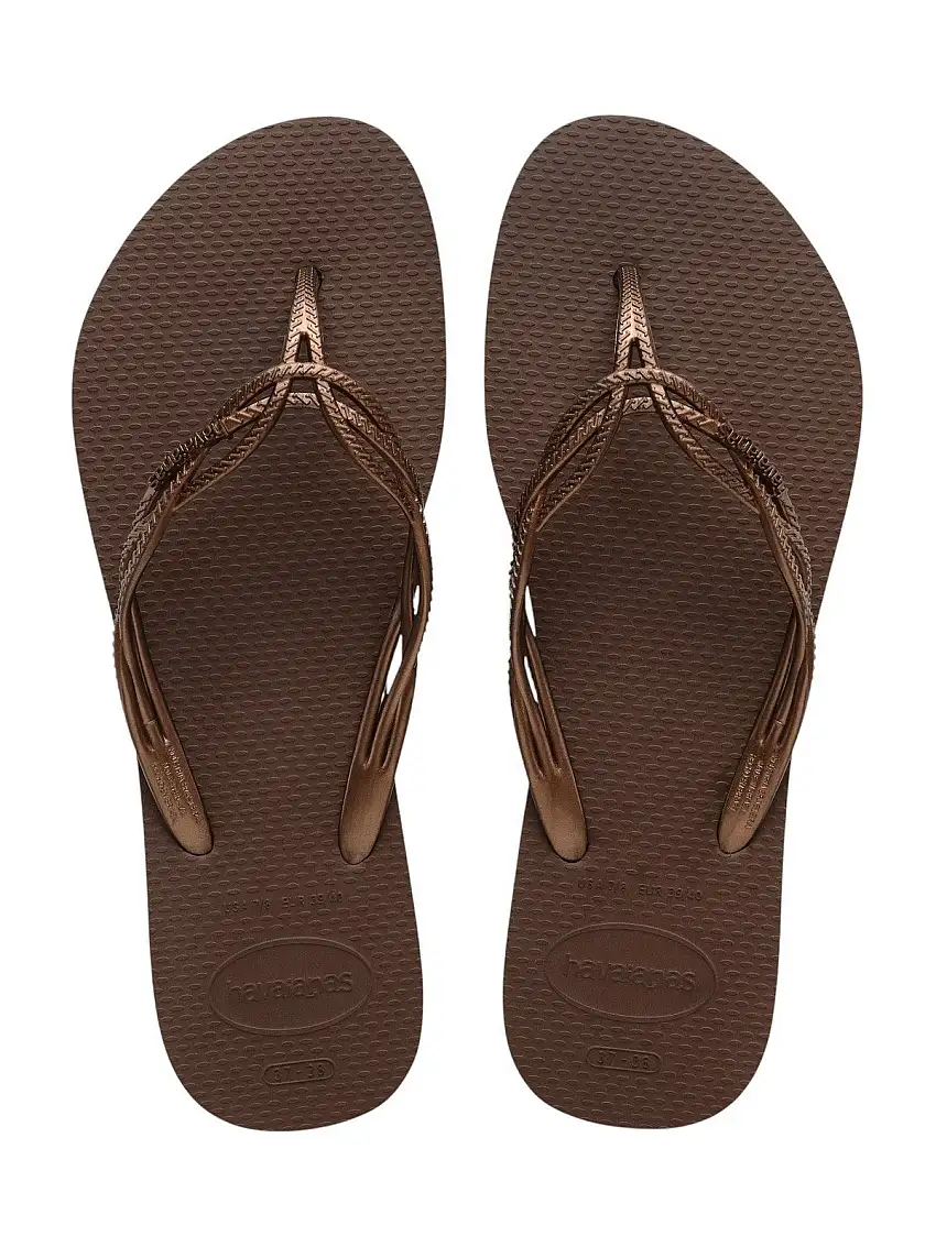 HAVAIANAS Women's Flip Flops Hav. Flash sweet 4123225.0727 Brown