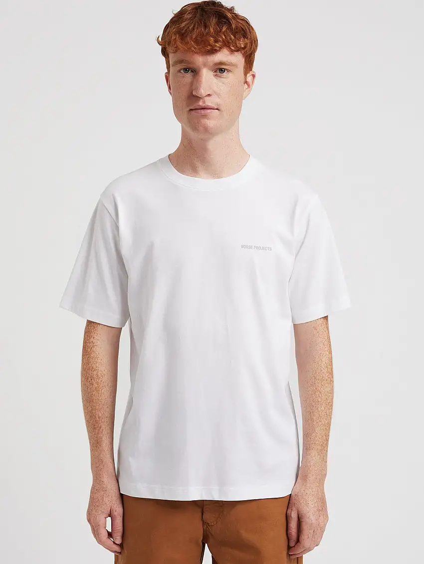 T-shirt con Logo in Cotone Organico Bianco