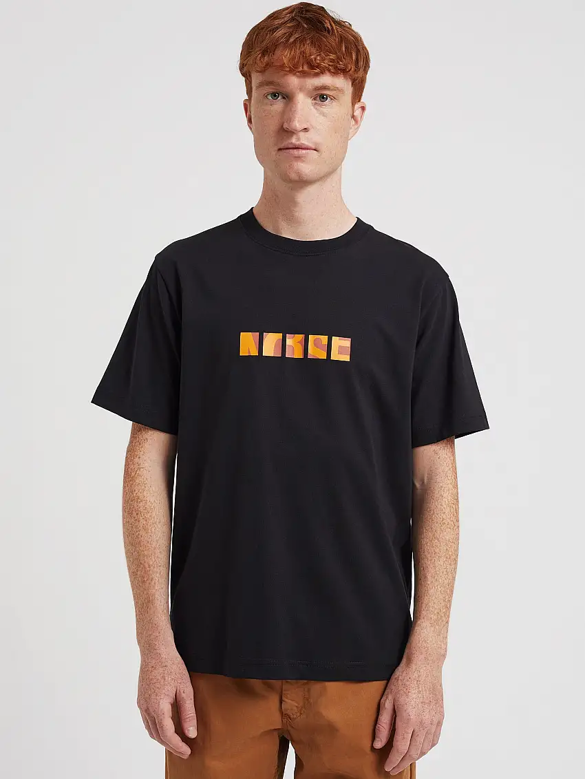 T-shirt con Logo Serigrafato Nero