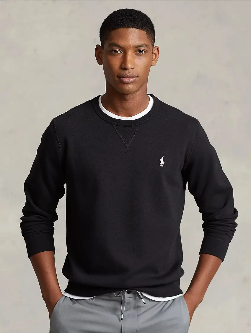 Felpa in Maglia Doppia Nero