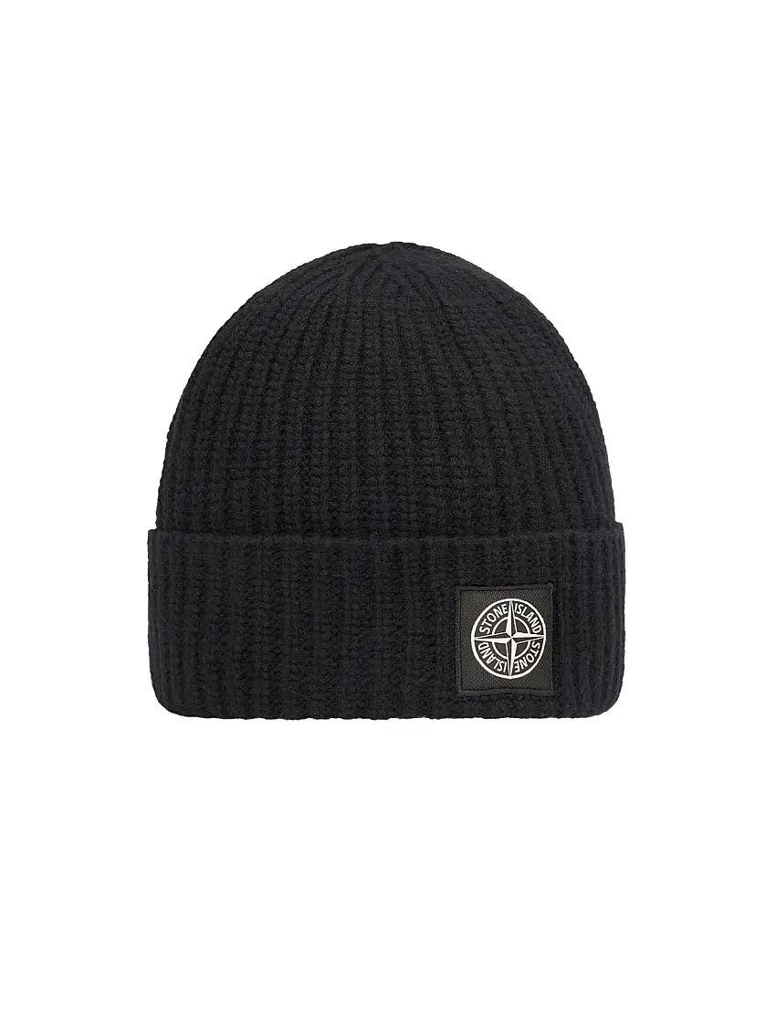 Berretto in Lana Geelong a Coste Nero