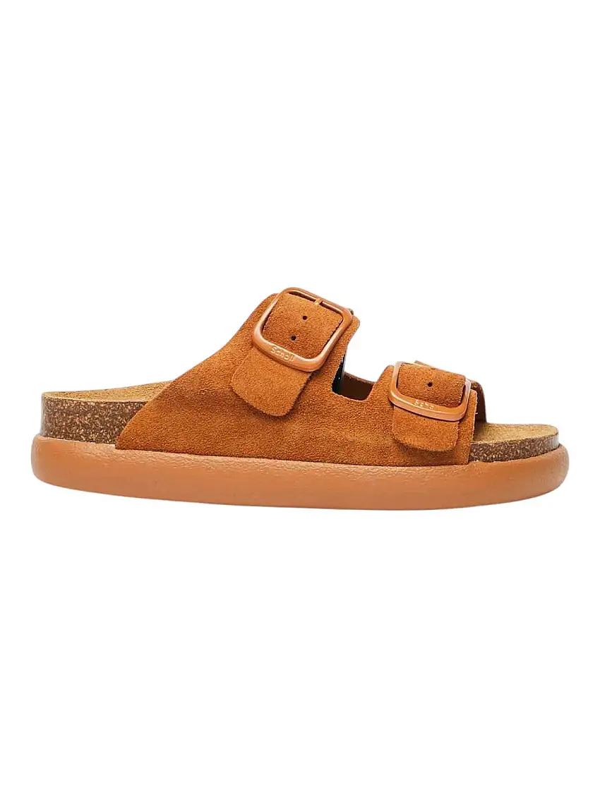 SCHOLL Women's Sandal Noelle Chunky Cognac Sde F322491175 COGNAC