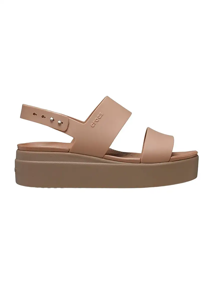 CROCS Women's Sandal Crocs Brooklyn Low Wedge W 206453 2EL LATTE/MUSHRO
