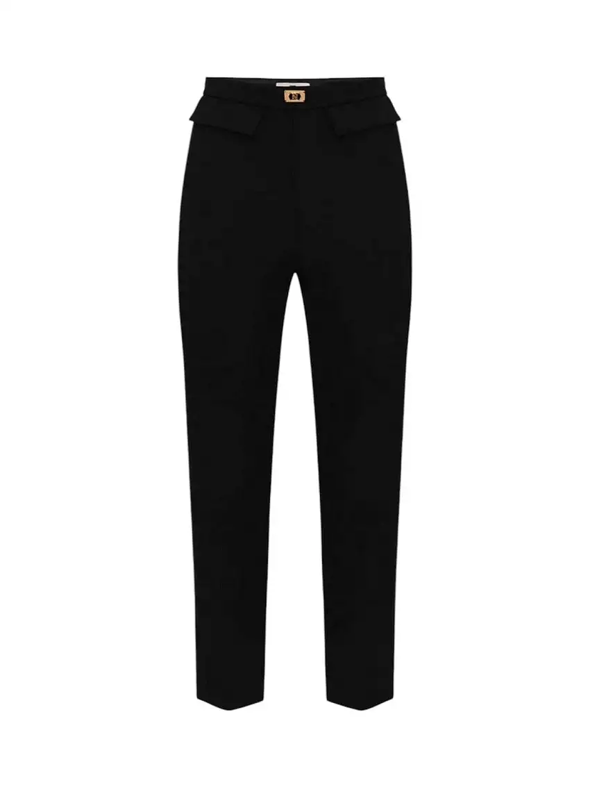 ELISABETTA FRANCHI Women's Trousers PA07751E2-110 Black