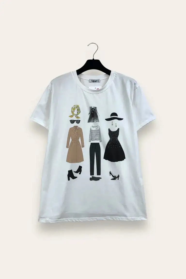 T-shirt con stampa OOTD