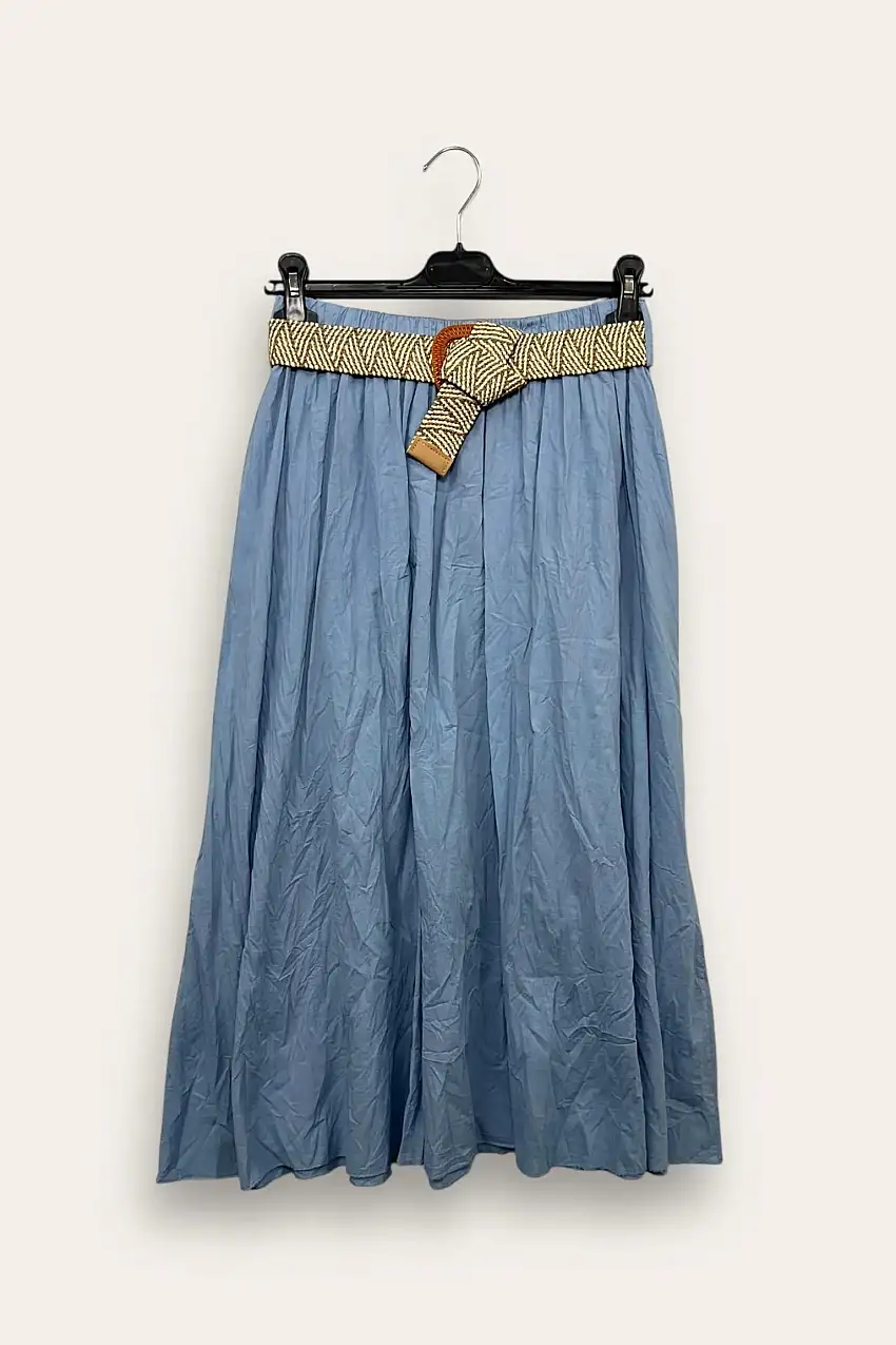 Gonna in cotone stroppicciata