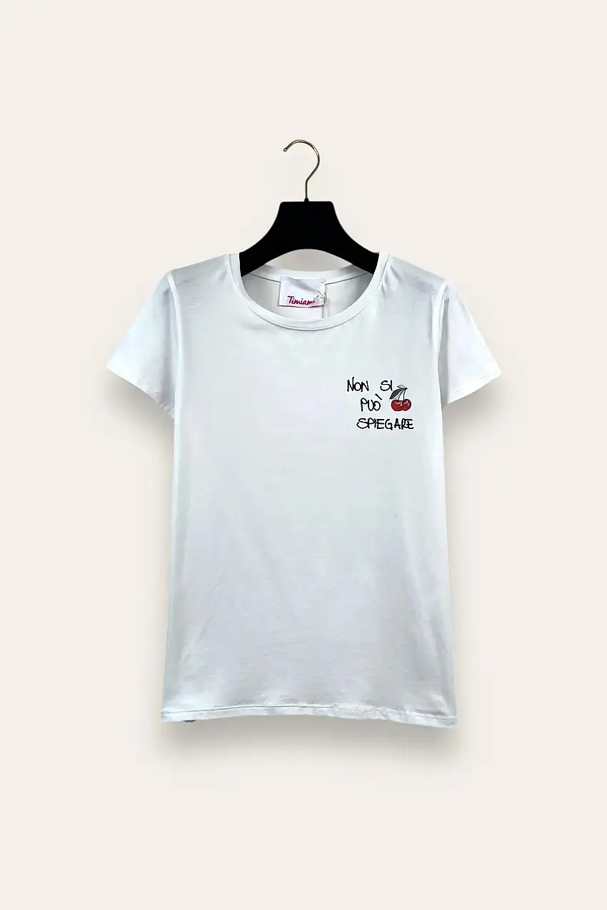 T-shirt con scritta non si può spiegare