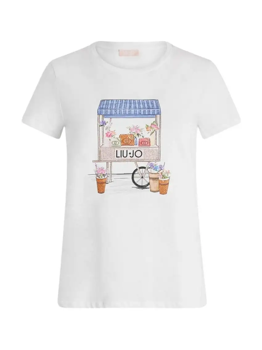 LIU JO WHITE Women's T-shirt WA5362JS923 M9570 White