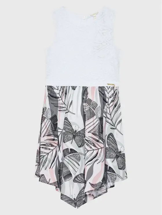 MIXED FABRIC SL DRESS